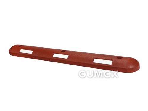 ELASTON-ELTEC elastischer Trennretarder mit weißem Reflexionsstreifen, 60mm, 1000x120mm, rotbraun, 